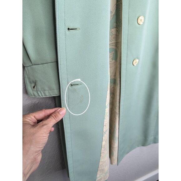 Vintage 70s Puget Sounder Green All Weather Coat by Item House - Picture 10 of 16
